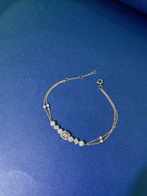 Load image into Gallery viewer, LUOWEND 18K White or Rose Gold Real Natural Diamond Bracelet for Women