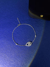 Load image into Gallery viewer, LUOWEND 18K White or Rose Gold Real Natural Diamond Bracelet for Women