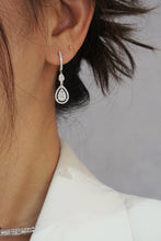 Load image into Gallery viewer, LUOWEND 18K White Gold Real Natural Diamond Drop Earrings for Women
