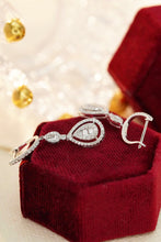 Load image into Gallery viewer, LUOWEND 18K White Gold Real Natural Diamond Drop Earrings for Women