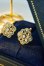 Load image into Gallery viewer, LUOWEND 18K White and Yellow Gold Real Natural Diamond Earrings for Women