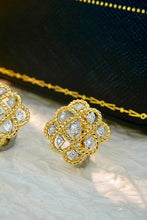 Load image into Gallery viewer, LUOWEND 18K White and Yellow Gold Real Natural Diamond Earrings for Women