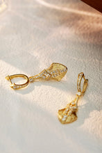 Load image into Gallery viewer, LUOWEND 18K Yellow Gold Real Natural Diamond Drop Earrings for Women