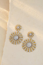 Load image into Gallery viewer, LUOWEND 18K White and Yellow Gold Real Natural Diamond Earrings for Women