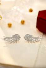 Load image into Gallery viewer, LUOWEND 18K White Gold Real Natural Diamond Stud Earrings for Women