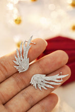 Load image into Gallery viewer, LUOWEND 18K White Gold Real Natural Diamond Stud Earrings for Women