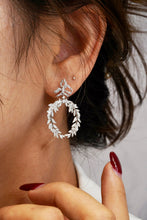 Load image into Gallery viewer, LUOWEND 18K White Gold Real Natural Diamond Drop Earrings for Women