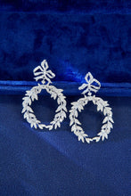 Load image into Gallery viewer, LUOWEND 18K White Gold Real Natural Diamond Drop Earrings for Women