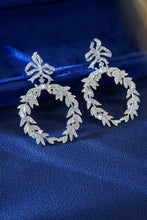 Load image into Gallery viewer, LUOWEND 18K White Gold Real Natural Diamond Drop Earrings for Women