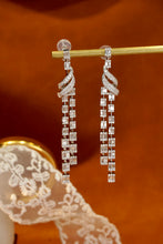 Load image into Gallery viewer, LUOWEND 18K White Gold Real Natural Diamond Drop Earrings for Women