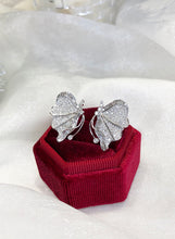 Load image into Gallery viewer, LUOWEND 18K White Gold Real Natural Diamond Stud Earrings for Women