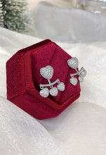 Load image into Gallery viewer, LUOWEND 18K White Gold Real Natural Diamond Drop Earrings for Women