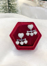 Load image into Gallery viewer, LUOWEND 18K White Gold Real Natural Diamond Drop Earrings for Women