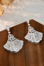 Load image into Gallery viewer, LUOWEND 18K White Gold Real Natural Diamond Drop Earrings for Women