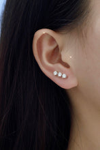 Load image into Gallery viewer, LUOWEND 18K White Gold Real Natural Diamond Drop Earrings for Women