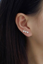 Load image into Gallery viewer, LUOWEND 18K White Gold Real Natural Diamond Drop Earrings for Women