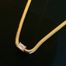 Load image into Gallery viewer, LUOWEND 18K Yellow Gold Real Natural Diamond Necklace for Women