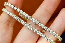 Load image into Gallery viewer, LUOWEND 18K White Gold Real Natural Diamond Bracelet for Women