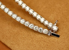 Load image into Gallery viewer, LUOWEND 18K White Gold Real Natural Diamond Bracelet for Women