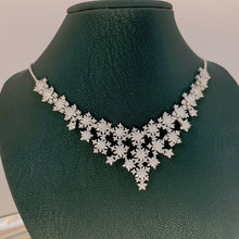 Load image into Gallery viewer, LUOWEND 18K White Gold Real Natural Diamond Necklace for Women
