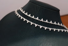 Load image into Gallery viewer, LUOWEND 18K White Gold Real Natural Diamond Necklace for Women