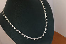 Load image into Gallery viewer, LUOWEND 18K White Gold Real Natural Diamond Necklace for Women