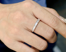 Load image into Gallery viewer, LUOWEND 18K White Gold Real Natural Diamond Ring for Women