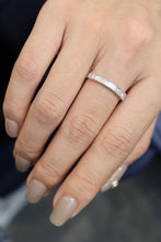 Load image into Gallery viewer, LUOWEND 18K White Gold Real Natural Diamond Ring for Women