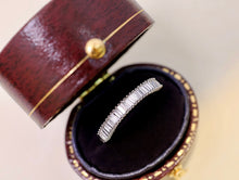 Load image into Gallery viewer, LUOWEND 18K White Gold Real Natural Diamond Ring for Women