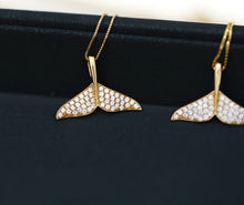 Load image into Gallery viewer, LUOWEND 18K Yellow Gold Real Natural Diamond Necklace for Women