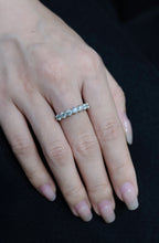 Load image into Gallery viewer, LUOWEND 18K White Gold Real Natural Diamond Ring for Women