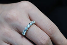 Load image into Gallery viewer, LUOWEND 18K White Gold Real Natural Diamond Ring for Women