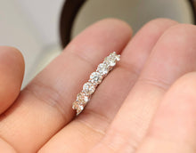 Load image into Gallery viewer, LUOWEND 18K White Gold Real Natural Diamond Ring for Women