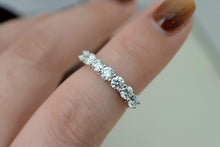 Load image into Gallery viewer, LUOWEND 18K White Gold Real Natural Diamond Ring for Women