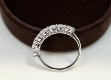 Load image into Gallery viewer, LUOWEND 18K White Gold Real Natural Diamond Ring for Women
