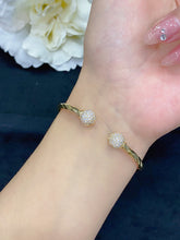 Load image into Gallery viewer, LUOWEND 18K Yellow Gold Real Natural Diamond Bracelet for Women