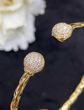 Load image into Gallery viewer, LUOWEND 18K Yellow Gold Real Natural Diamond Bracelet for Women