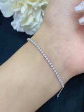 Load image into Gallery viewer, LUOWEND 18K White or Rose Gold Real Natural Diamond Bracelet for Women