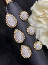 Load image into Gallery viewer, LUOWEND 18K White and Yellow Gold Real Natural Diamond Ring for Women