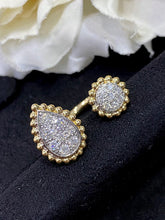 Load image into Gallery viewer, LUOWEND 18K White and Yellow Gold Real Natural Diamond Ring for Women