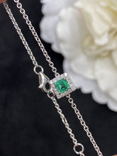 Load image into Gallery viewer, LUOWEND 18K White Gold Real Natural Emerald Gemstone Bracelet for Women
