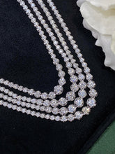 Load image into Gallery viewer, LUOWEND 18K White Gold Real Natural Diamond Tennis Necklace for Women