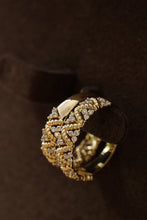 Load image into Gallery viewer, LUOWEND 18K Yellow Gold Real Natural Diamond Ring for Women