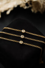 Load image into Gallery viewer, LUOWEND 18K Yellow Gold Real Natural Diamond Bracelet and Anklet Chain for Women