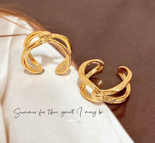 Load image into Gallery viewer, LUOWEND 18K Yellow Gold Ring for Women