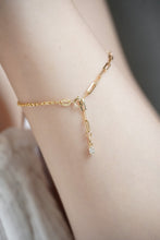 Load image into Gallery viewer, LUOWEND 18K Yellow Gold Real Natural Diamond Bracelet and Anklet Chain for Women