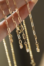 Load image into Gallery viewer, LUOWEND 18K Yellow Gold Real Natural Diamond Bracelet and Anklet Chain for Women