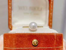 Load image into Gallery viewer, LUOWEND 18K Yellow or Rose Gold Real Natural Pearl Ring for Women