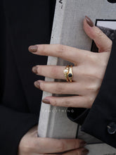 Load image into Gallery viewer, LUOWEND 18K Yellow or Rose Gold Real Natural Pearl Ring for Women