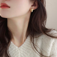 Load image into Gallery viewer, LUOWEND 18K Yellow Gold Real Natural Gemstone Earrings for Women